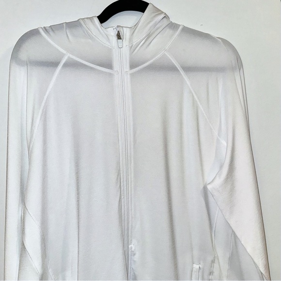 Athleta White Zip Up Athletic Hoodie​ Size 2X - Picture 2 of 7